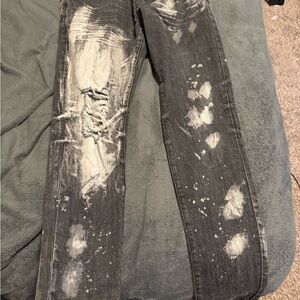 Black Skinny Distressed Jeans